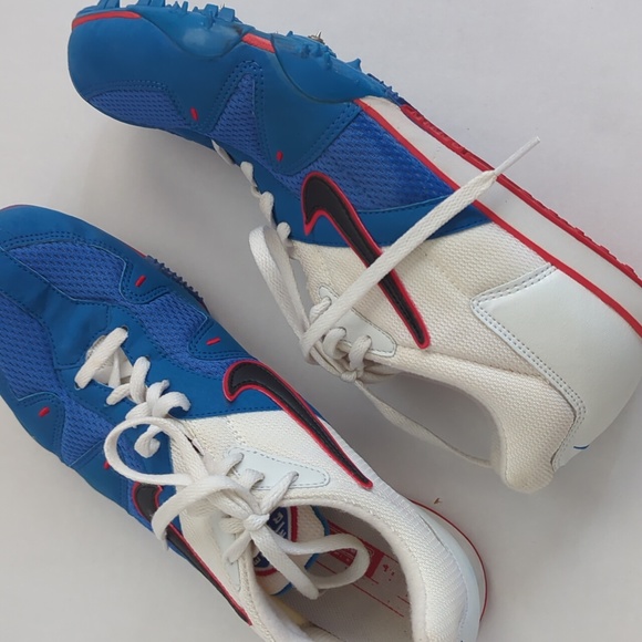 Nike Zoom Rival D III Plus Lace Up Spike Running Sneaker 11 Red White Blue - Picture 6 of 16